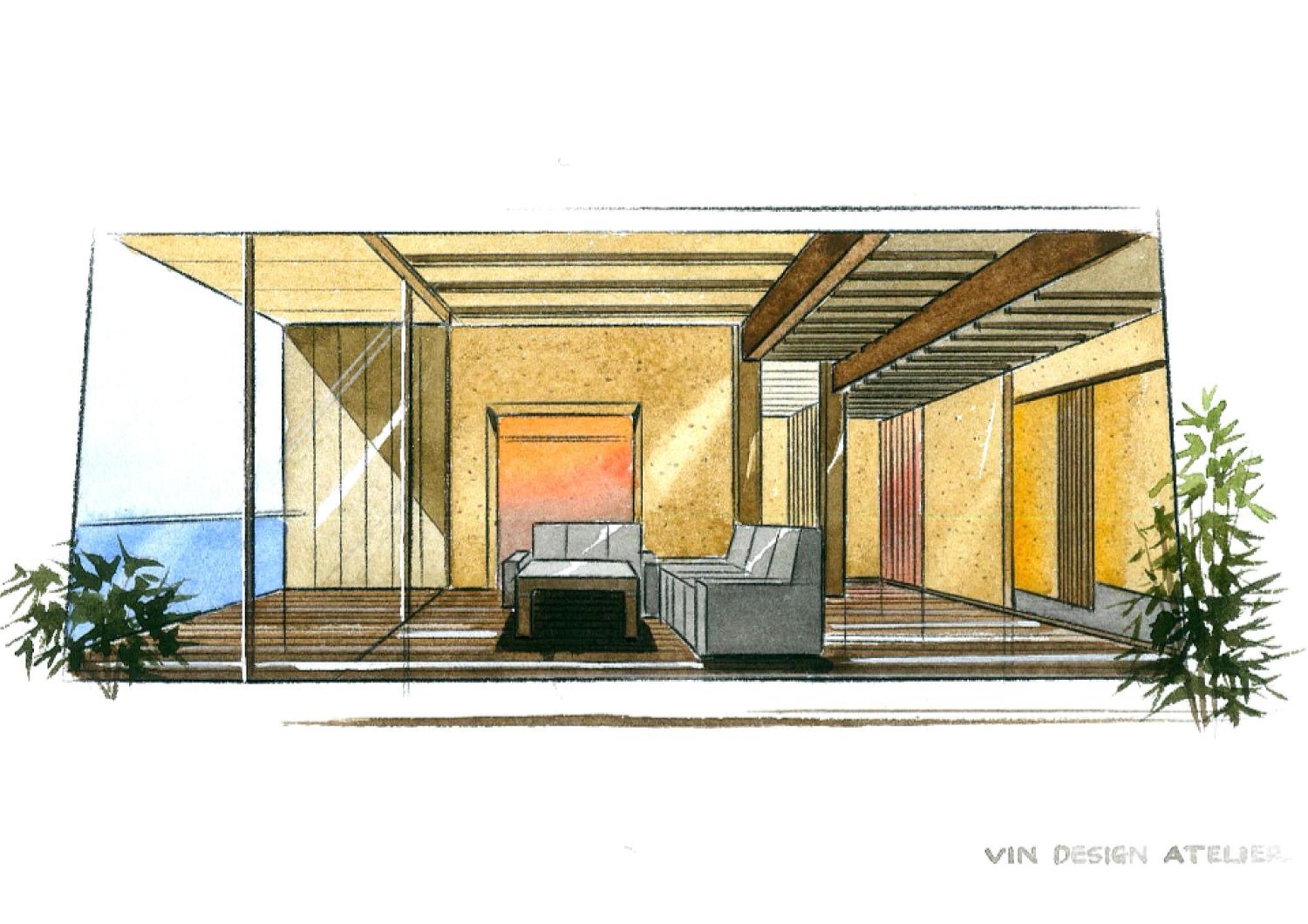Amane Resort Seikai Beppu Rum bild Interior design sketch